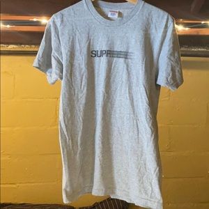 Grey Supreme Motion logo Tee